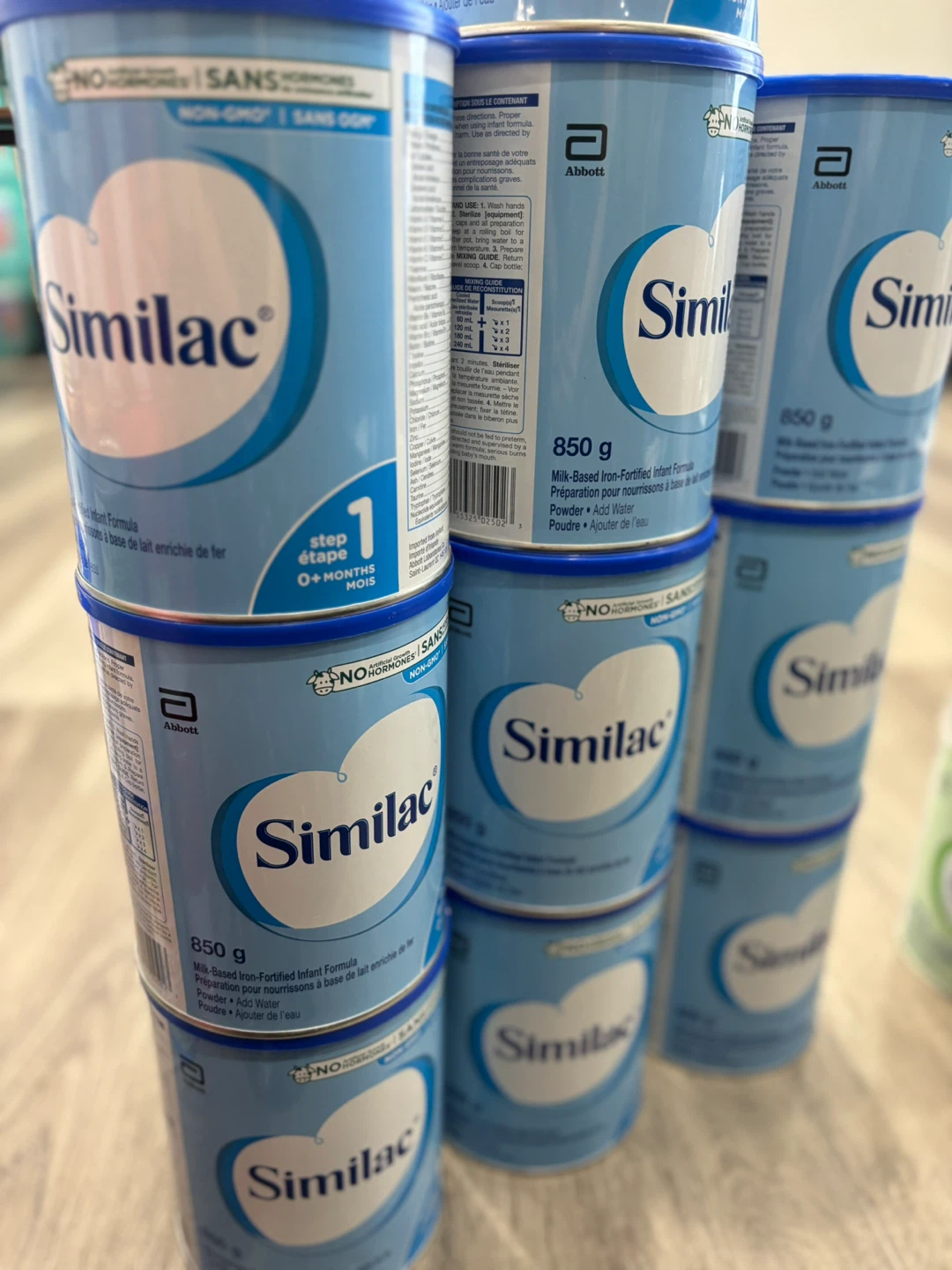 Similac 25$ / each , take all 10= 230 . Exp 2028