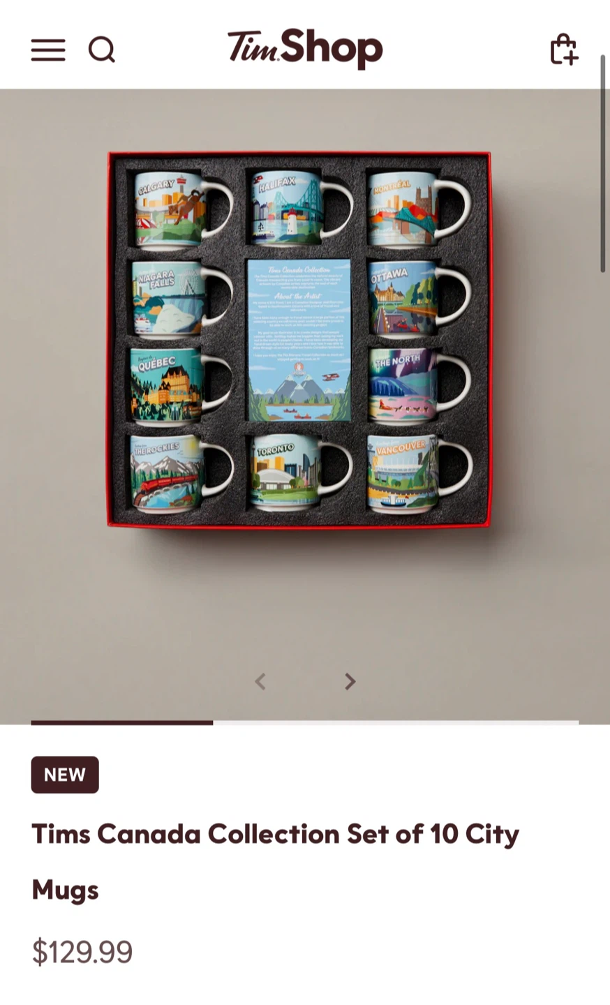 Tims Canada Collection Set of 10 City Mugs - photo 5
