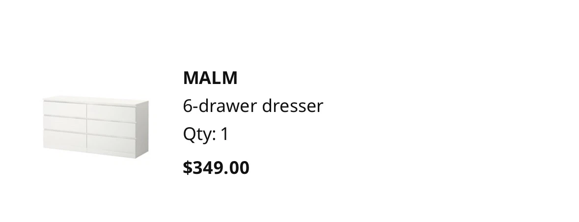 IKEA Malm 6-drawer dresser - photo 2