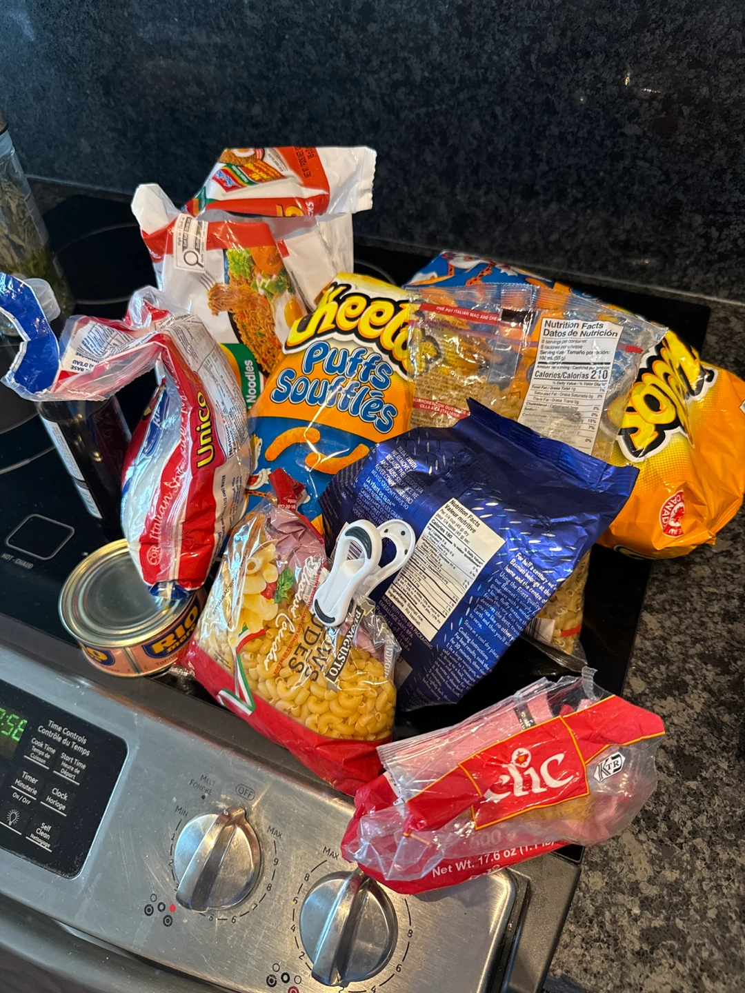 Assorted Snacks and Pasta