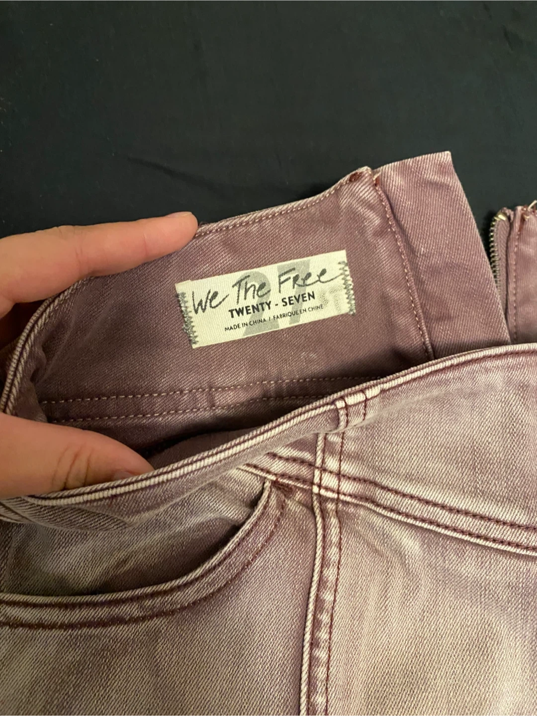 New Free people pale pink-purple jeans with zip detailing - photo 5