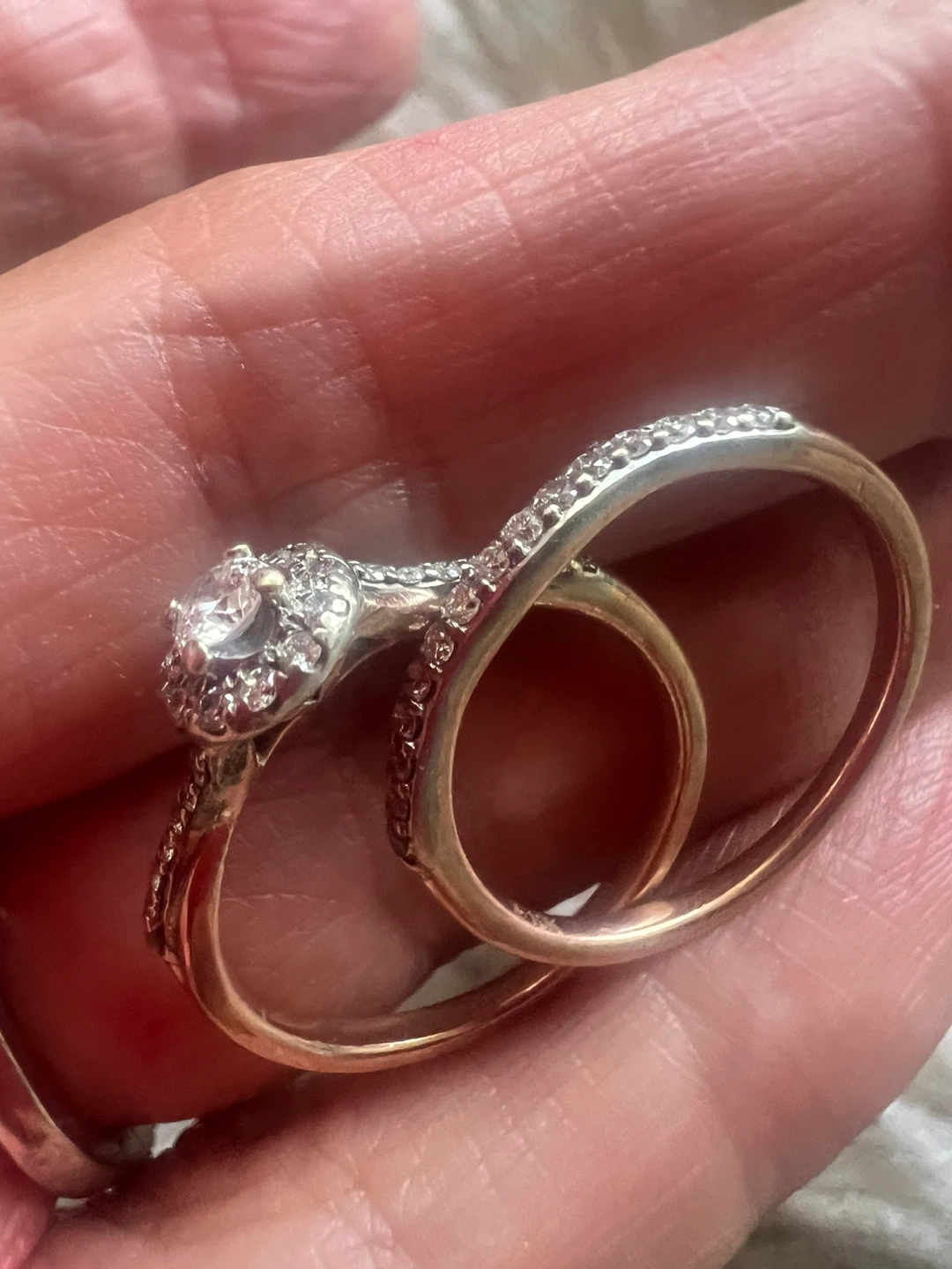 10 k  Diamond Engagement Ring Set - photo 3