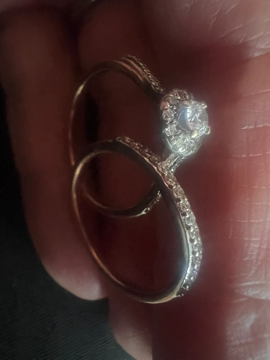 10 k  Diamond Engagement Ring Set - photo 4
