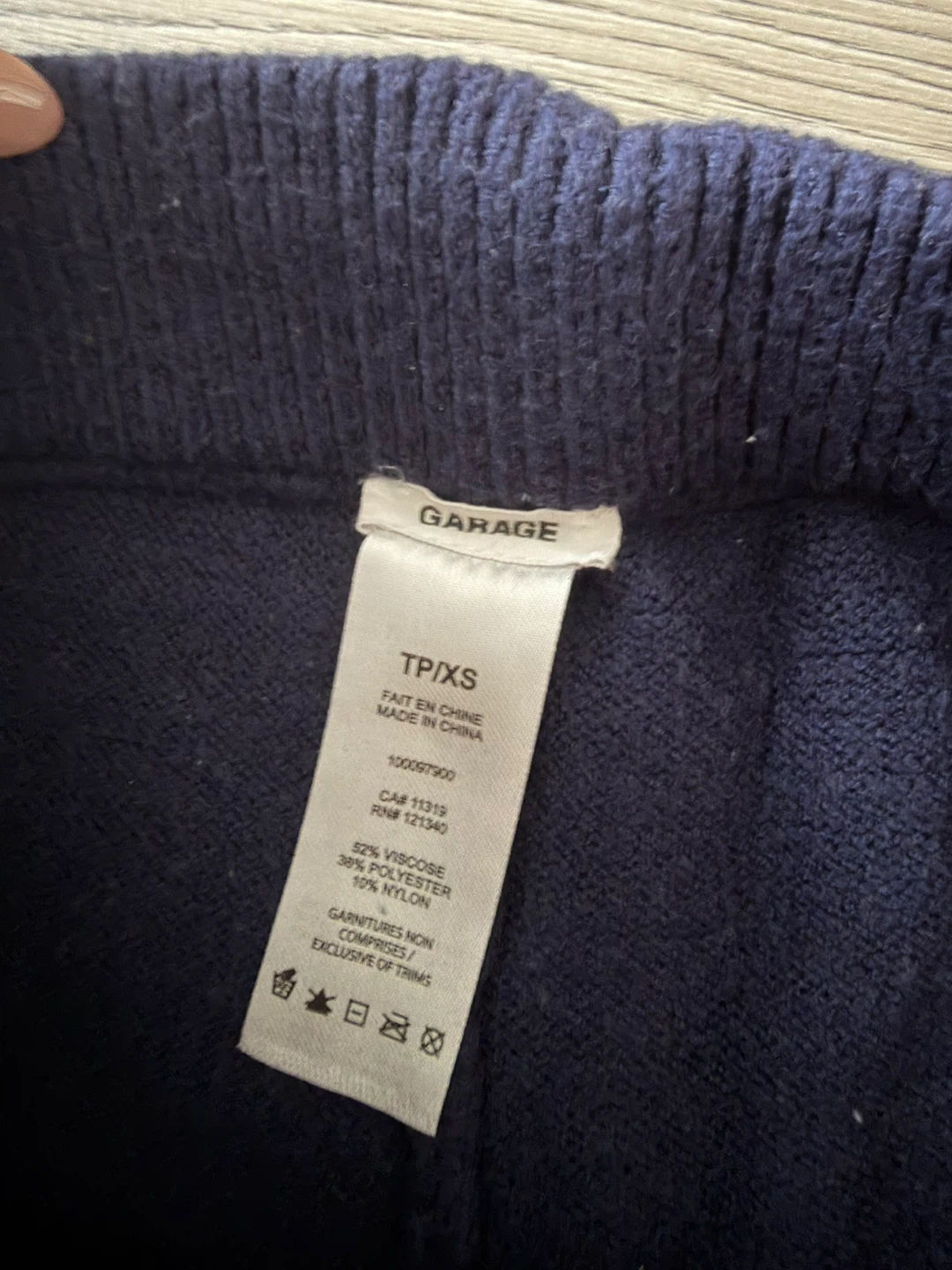 GARAGE Navy Blue Knit Lounge Pants - photo 2