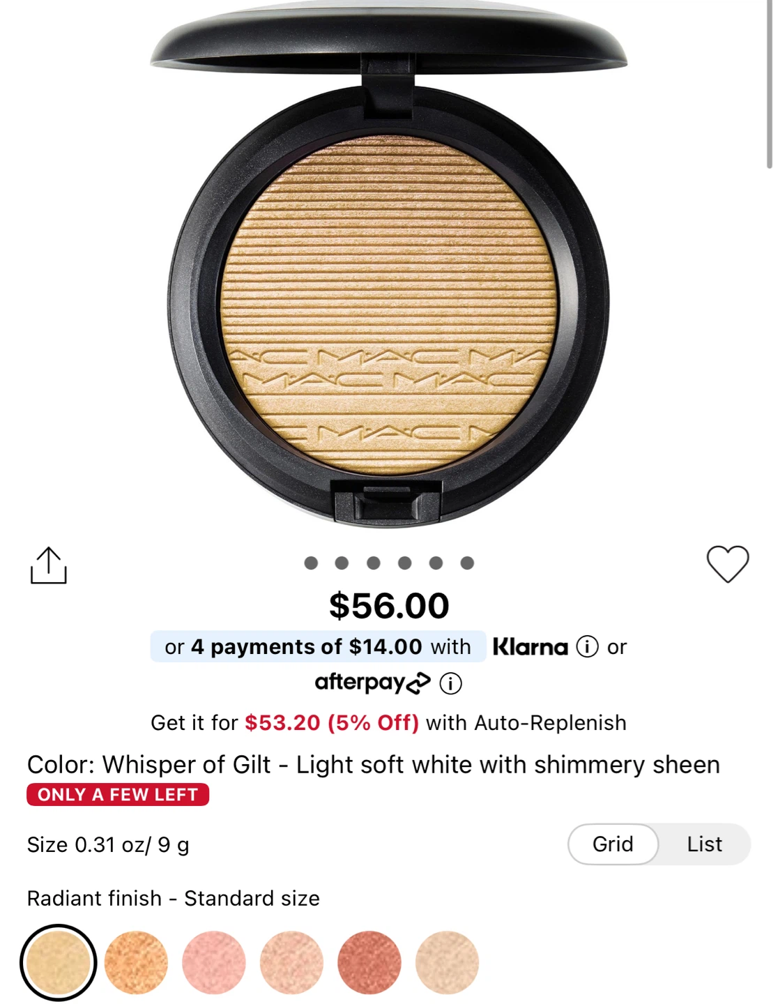 MAC Whisper of Gilt Extra Dimension Skinfinish Highlighter - photo 4