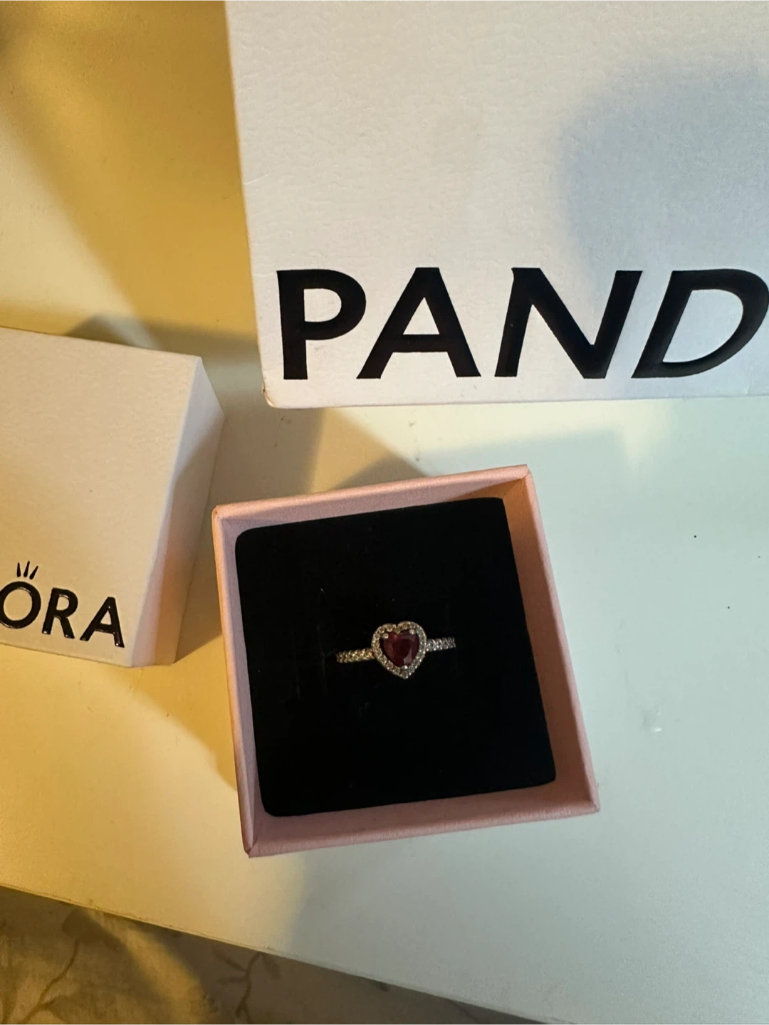 Pandora Ring with Red Heart Stone - photo 2