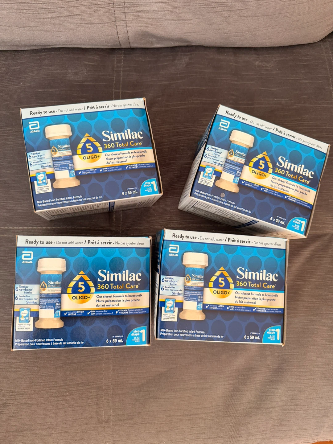 Similac 360 Total Care Infant Formula, 6 x 59 mL bottles