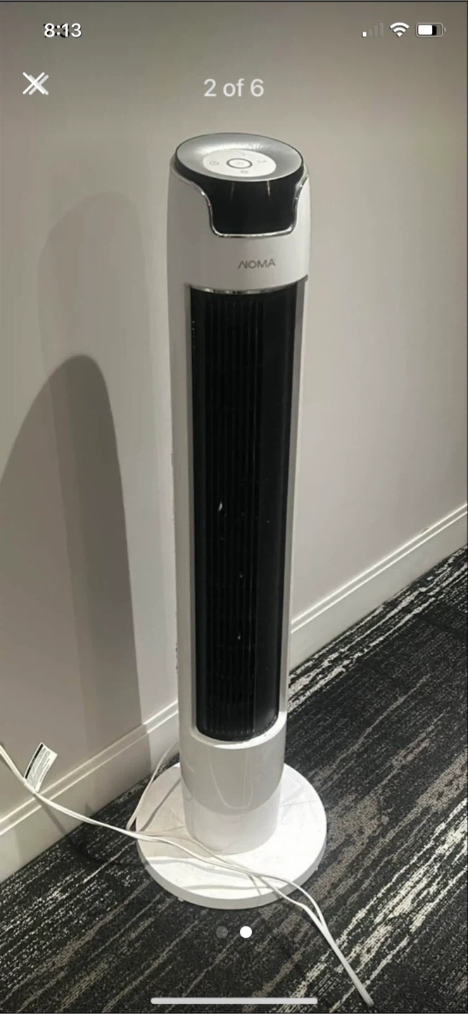 NOMA Oscillating Tower Fan, White, 42-in - photo 2