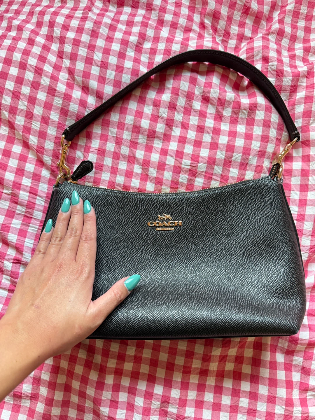 Coach Black Pebble Leather Shoulder Bag - photo 2