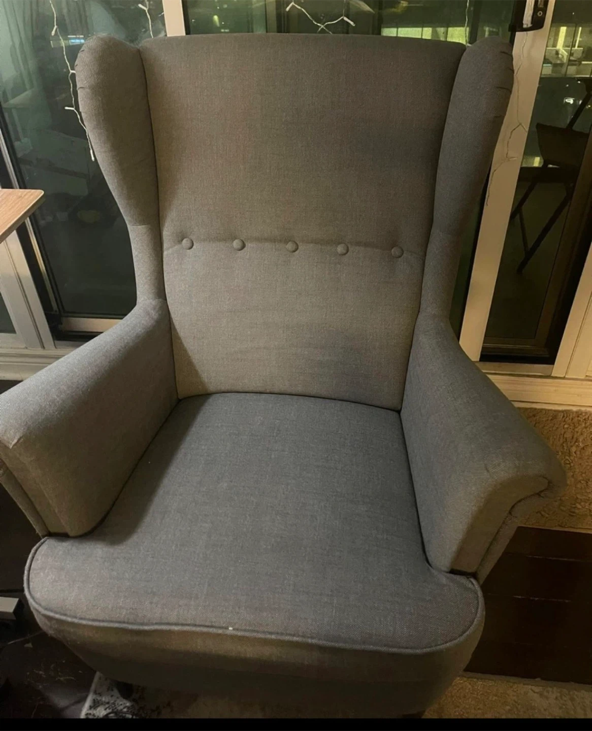 IKEA STRANDMON Wing Chair – White/Beige – Excellent Condition