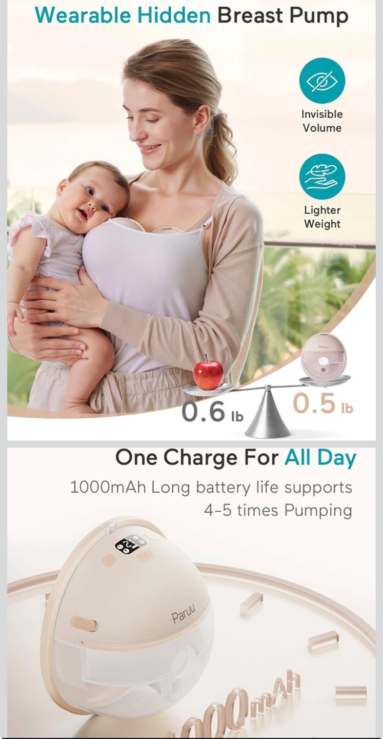 Paruu Wearable Double Electric Breast Pump - photo 3