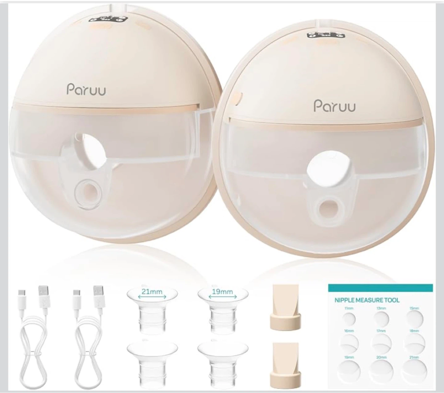 Paruu Wearable Double Electric Breast Pump