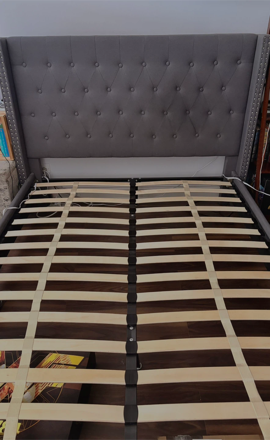Tufted Wingback Upholstered queen  Bed Frame