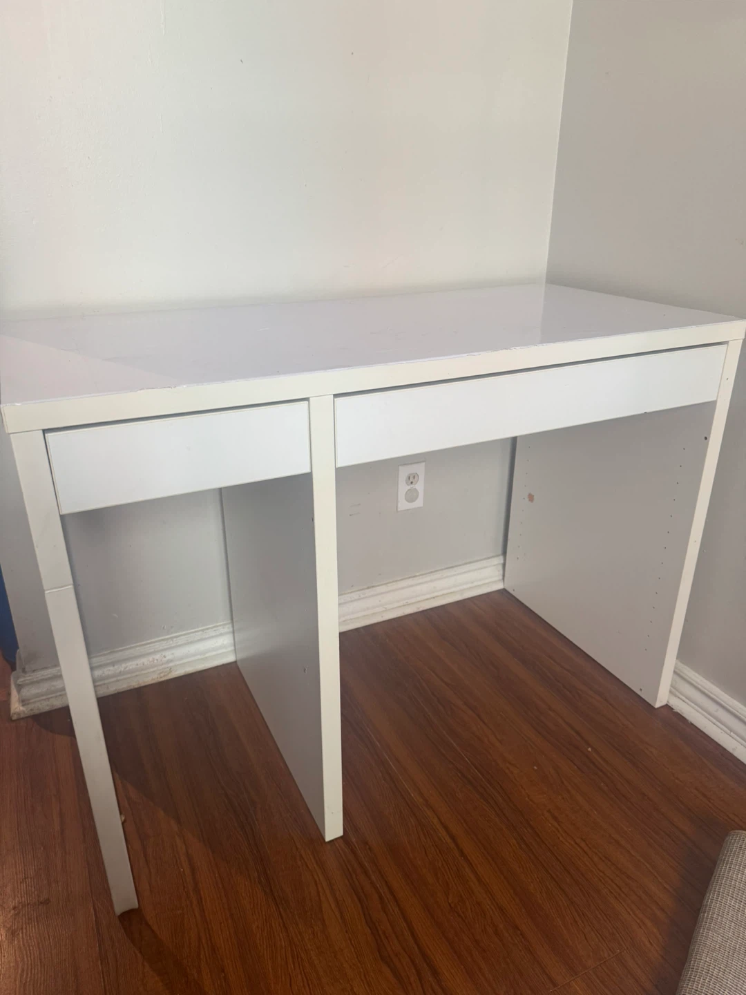 IKEA White Desk with 2 Drawers