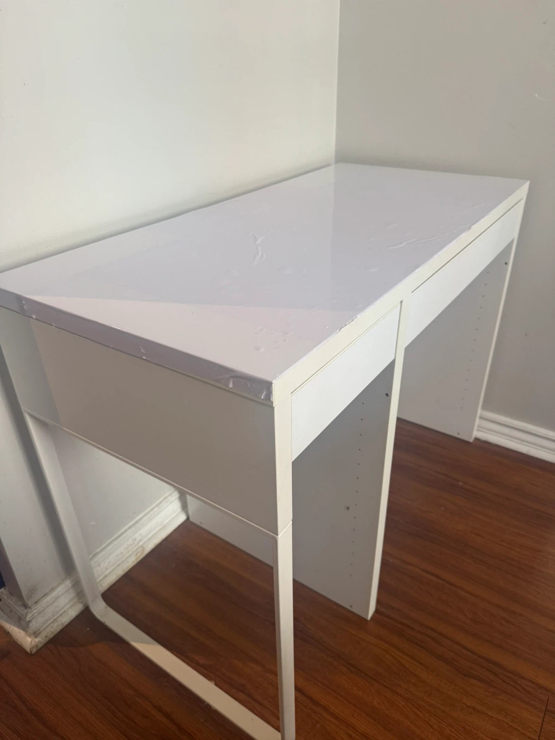 IKEA White Desk with 2 Drawers - photo 2