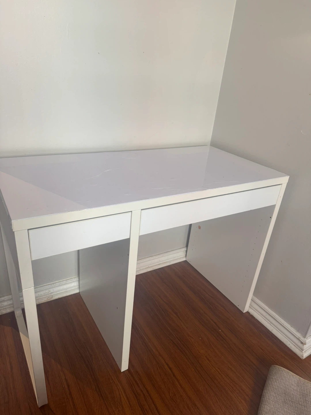 IKEA White Desk with 2 Drawers - photo 3