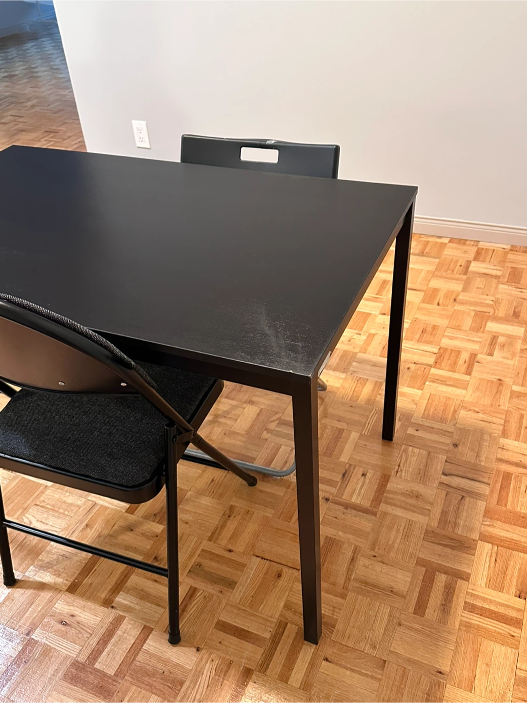 IKEA TÄRENDÖ Black Dining Table (w 2 free chairs) - photo 2