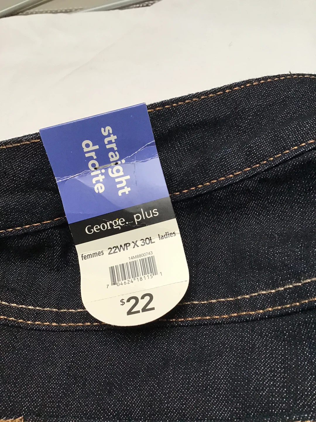 George Plus Women's Straight Leg Jeans Size 22W - photo 2
