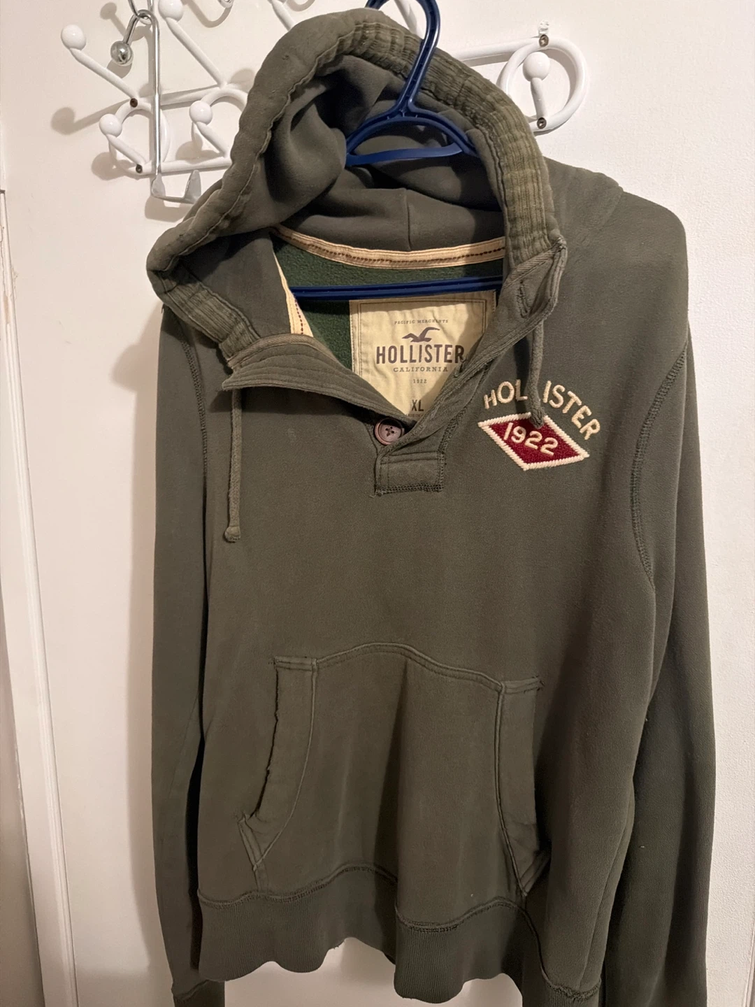 Hollister Hoodie - Olive Green - XL