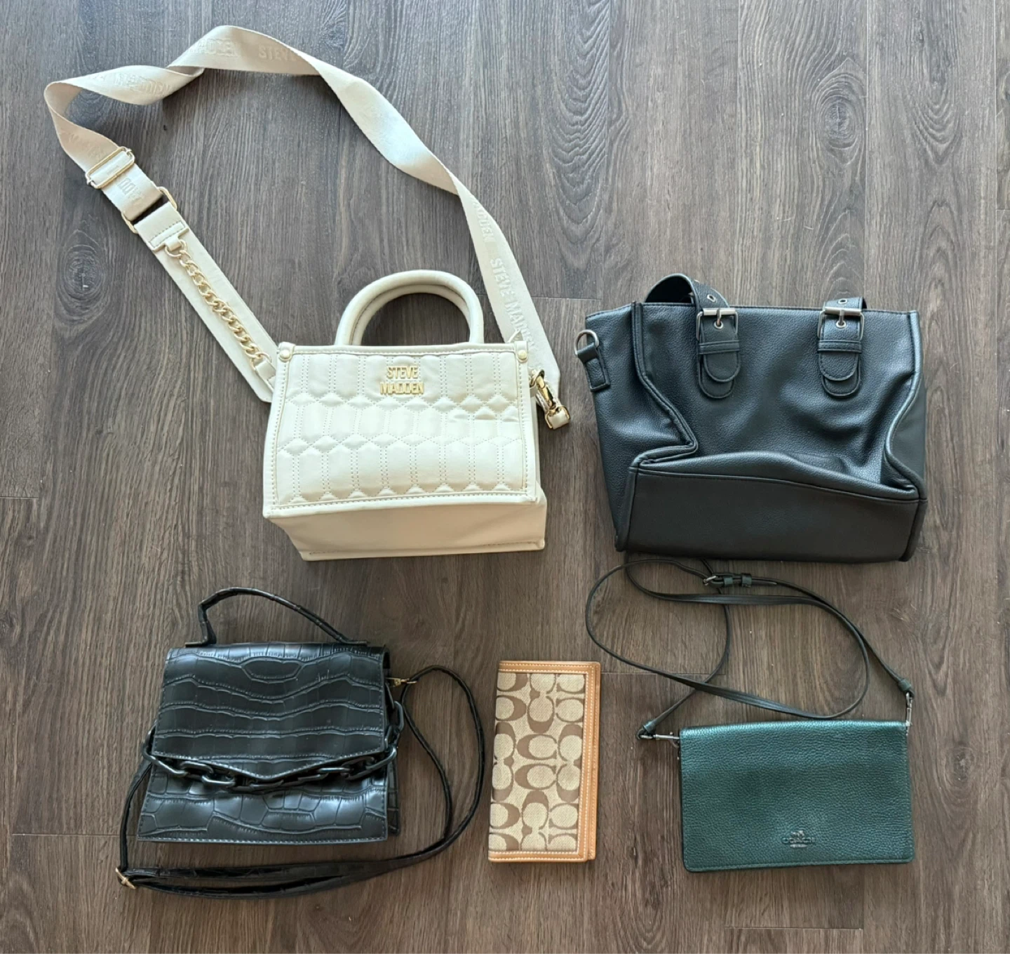 Assorted Handbags and Wallet Bundle Coach,Steve Madden