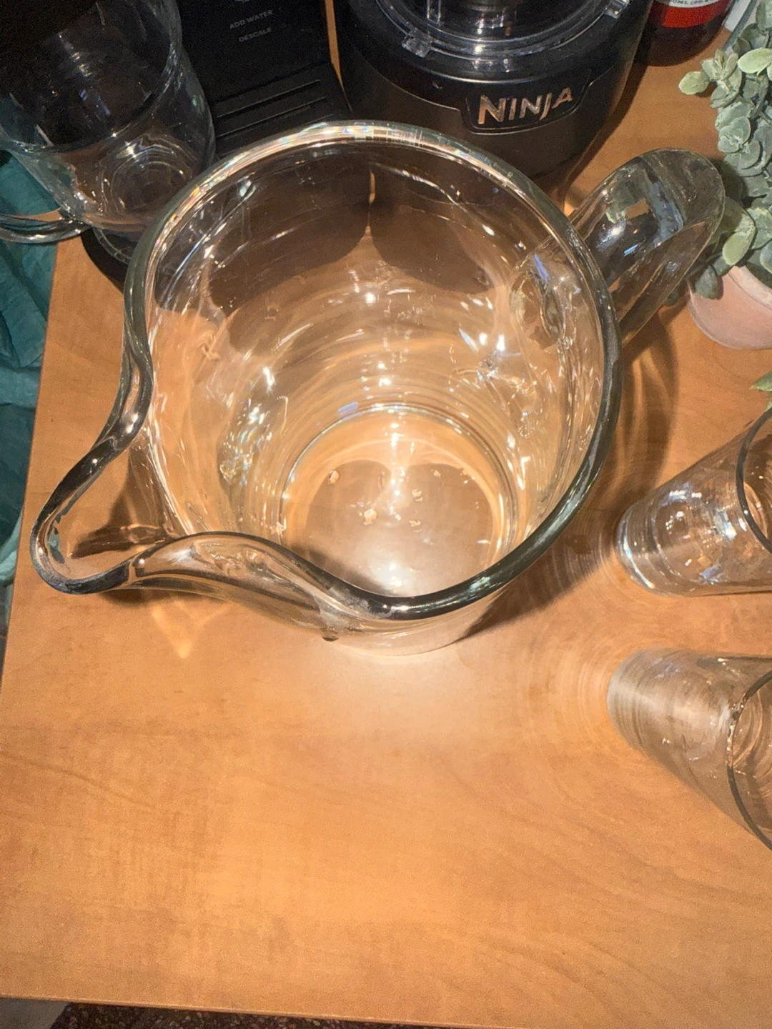 European Glass Pitcher with 4 Highball Tumblers - photo 4
