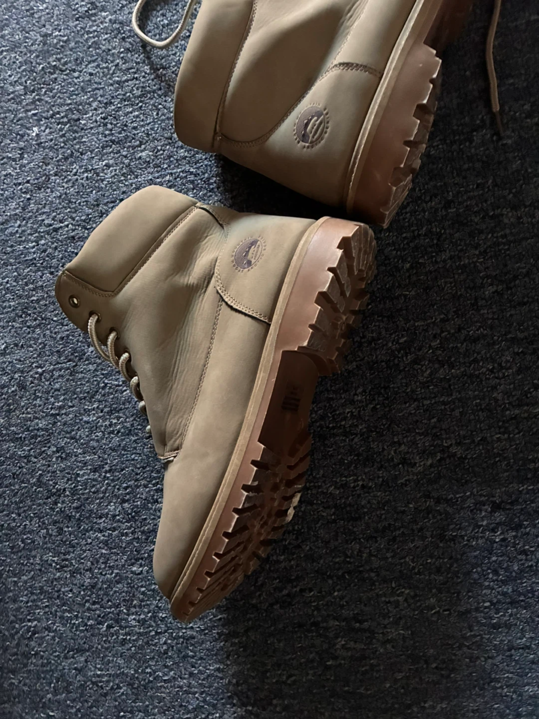 Tan Lace-Up Boots Size 9 - photo 2