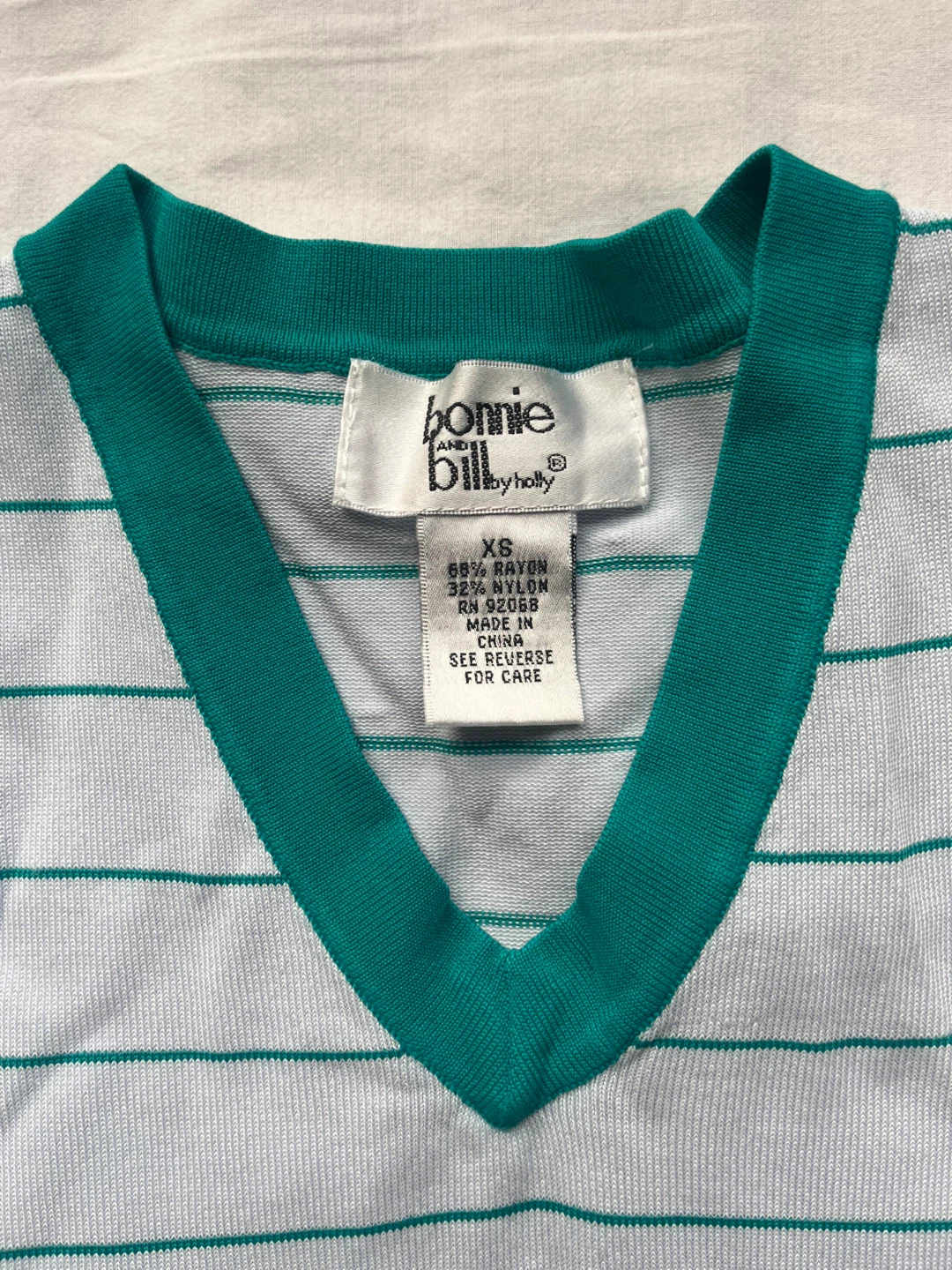 Bonnie Bill by Holly Striped V-Neck Sweater - photo 2