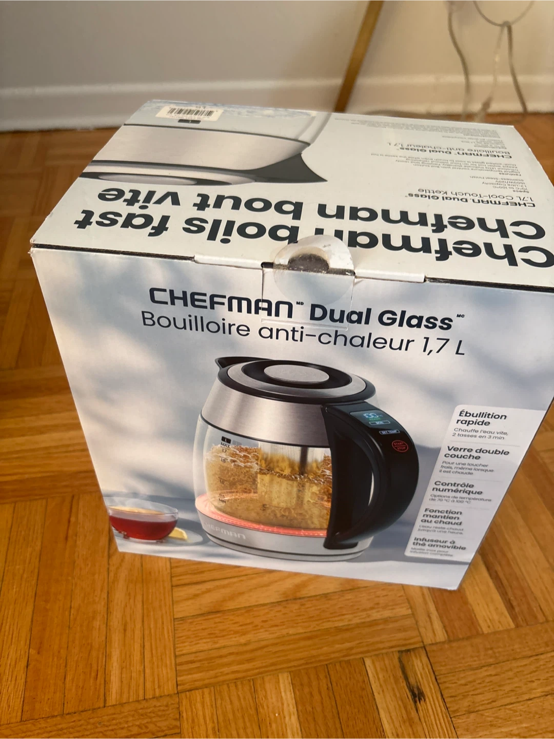 Chefman Dual Glass Electric Kettle 1.7L
