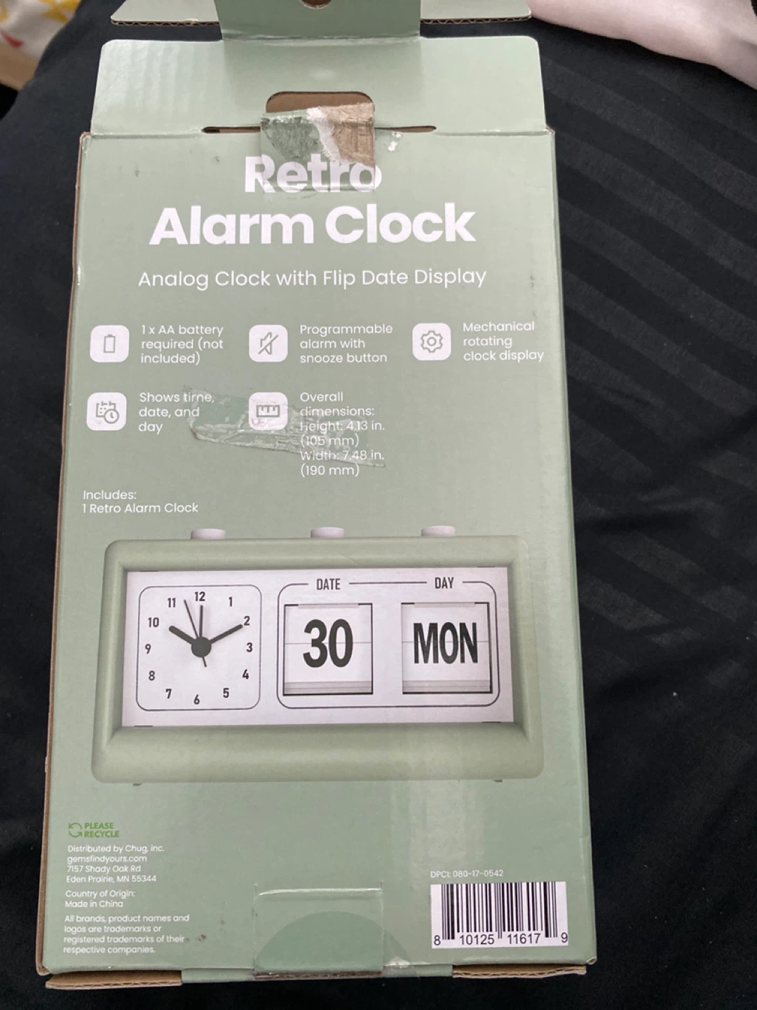 Retro Alarm Clock with Flip Date Display