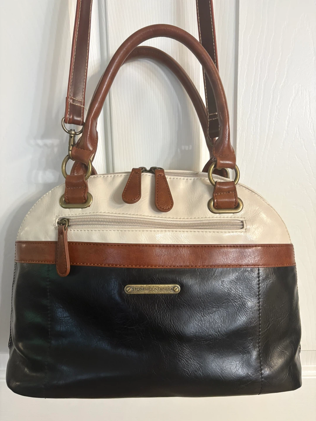 Stone Mountain 3 Colour Dome Satchel Handbag