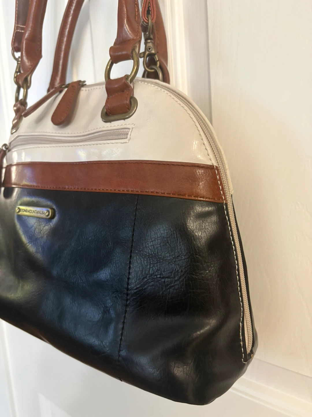 Stone Mountain 3 Colour Dome Satchel Handbag - photo 5