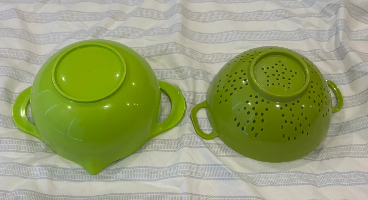 Small Lime Green Colander and Mixing Bowl Set - photo 2
