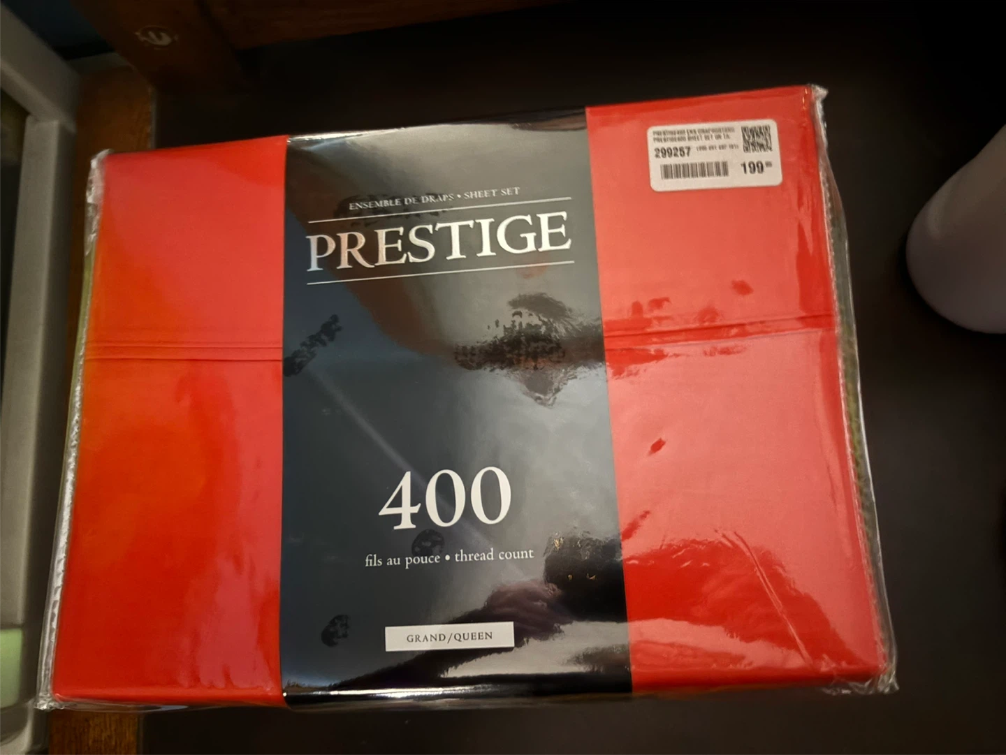 NEW-Prestige 400 Thread Count Grand/Queen Sheet Set