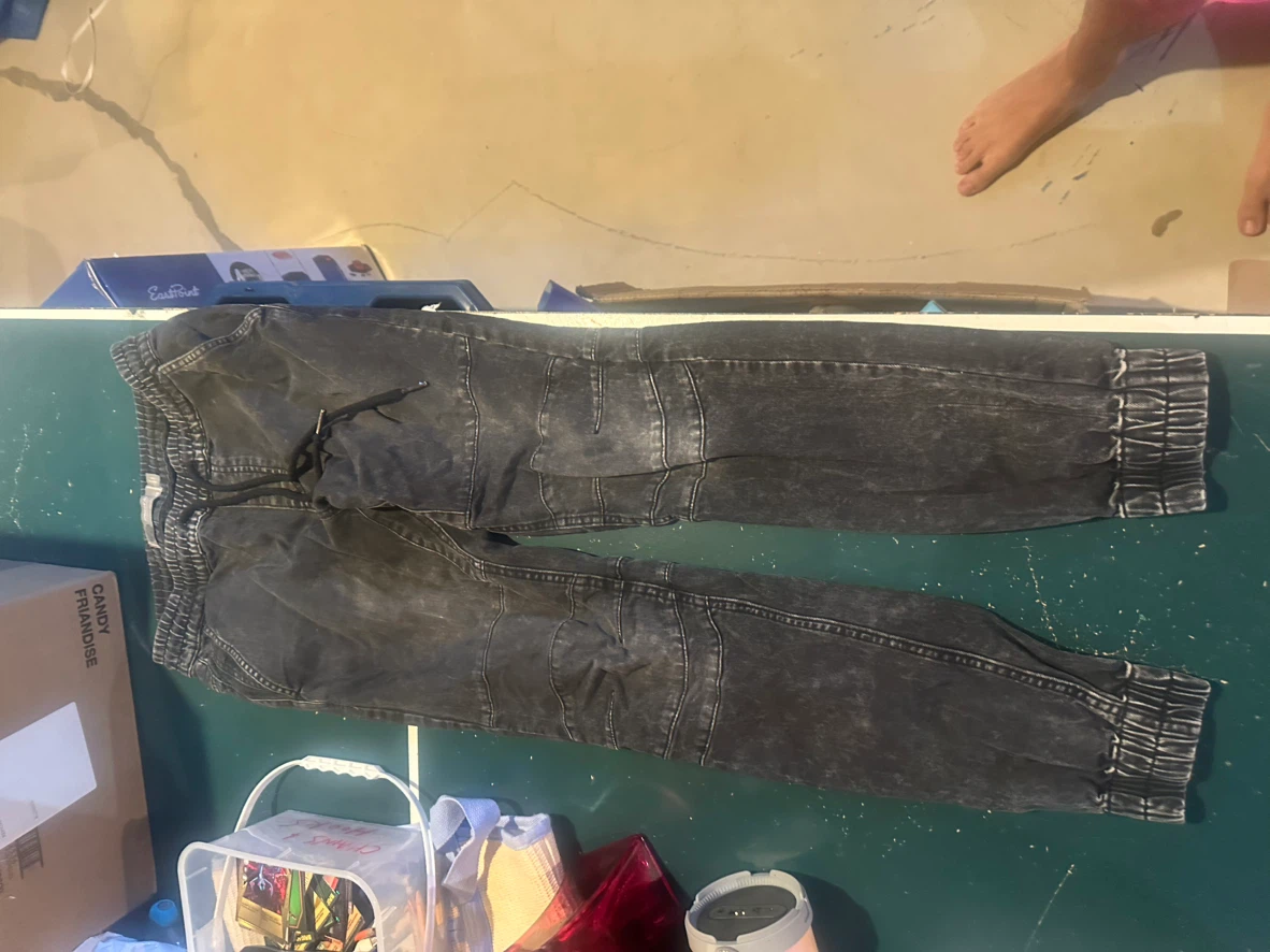 Black Wash Cargo Joggers