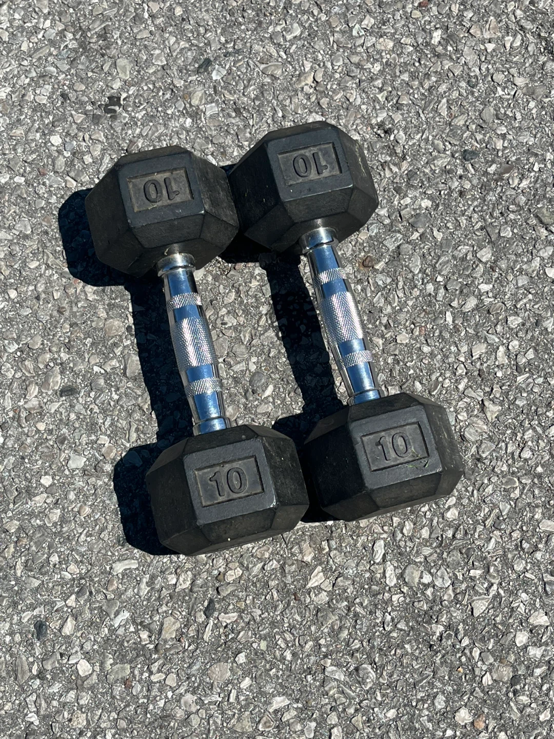10lb dumbbells rubber coated