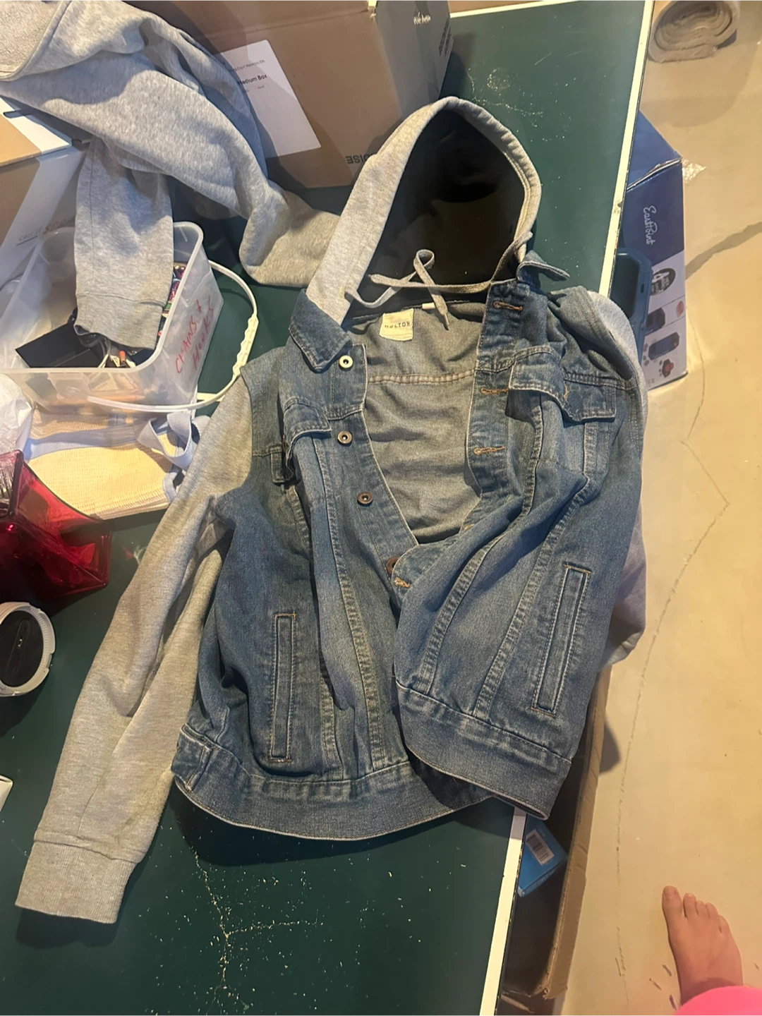 Holton Denim Jacket with Grey Hood