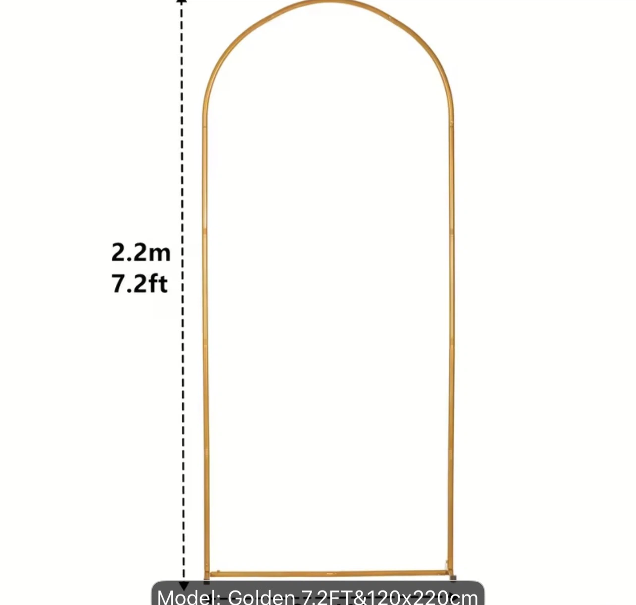 Gold Arch Backdrop Stand 7.2ft