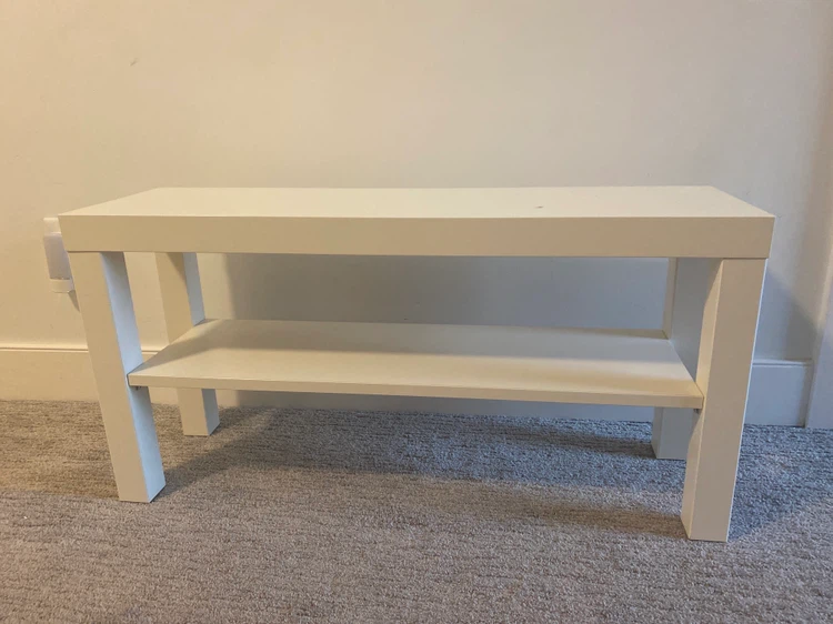 White 2-Shelf Entertainment Unit / Coffee Table