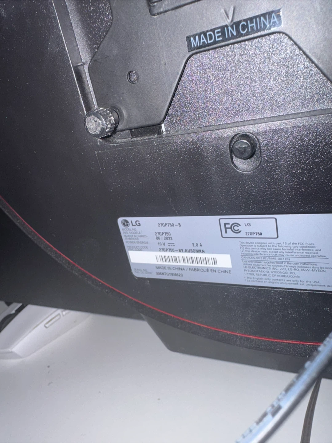 LG Ultragear 27GP750-B 240HZ IPS monitor - photo 2