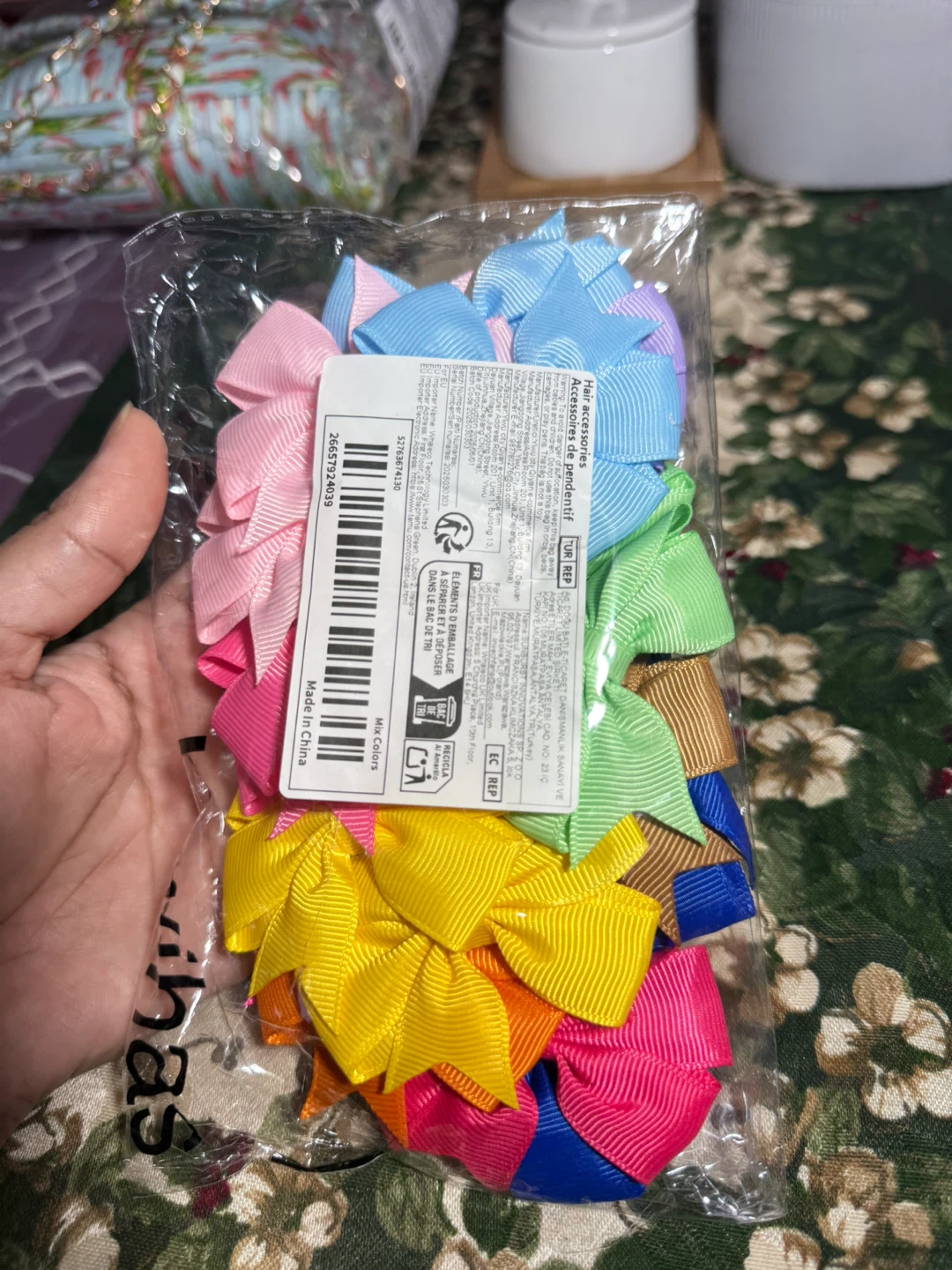 Set of 20 Mini Bow Hair Clips - photo 3
