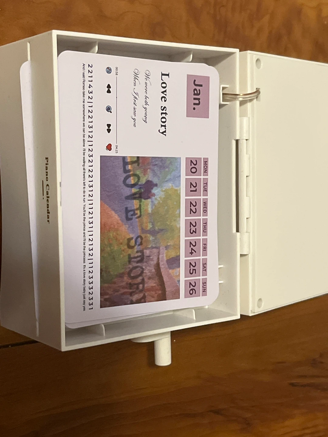GARAGE SALE ‼️ Piano Calendar with Music Box - photo 2