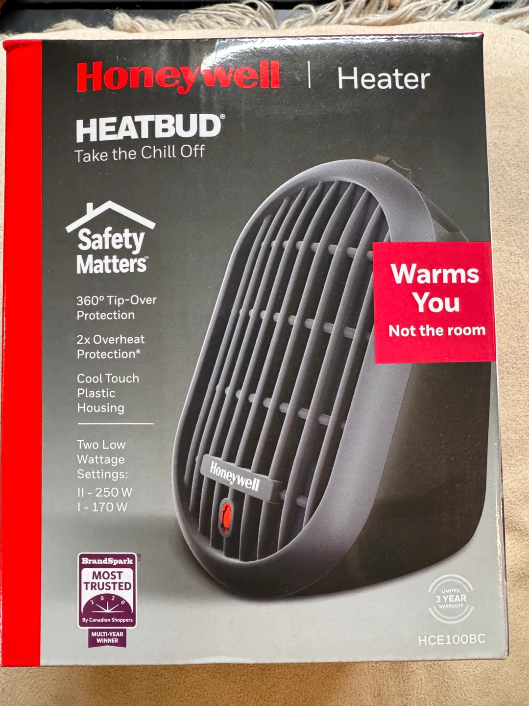 Honeywell Heatbud Mini-Ceramic Heater HCE100BC