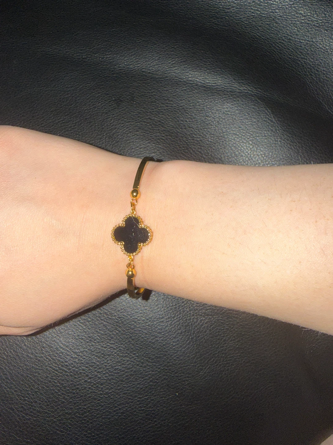 Gold Clover Bracelet and Ring Set