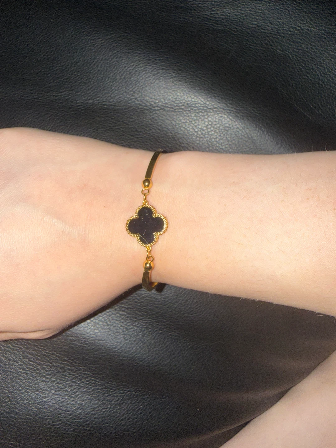 Gold Clover Bracelet and Ring Set - photo 3