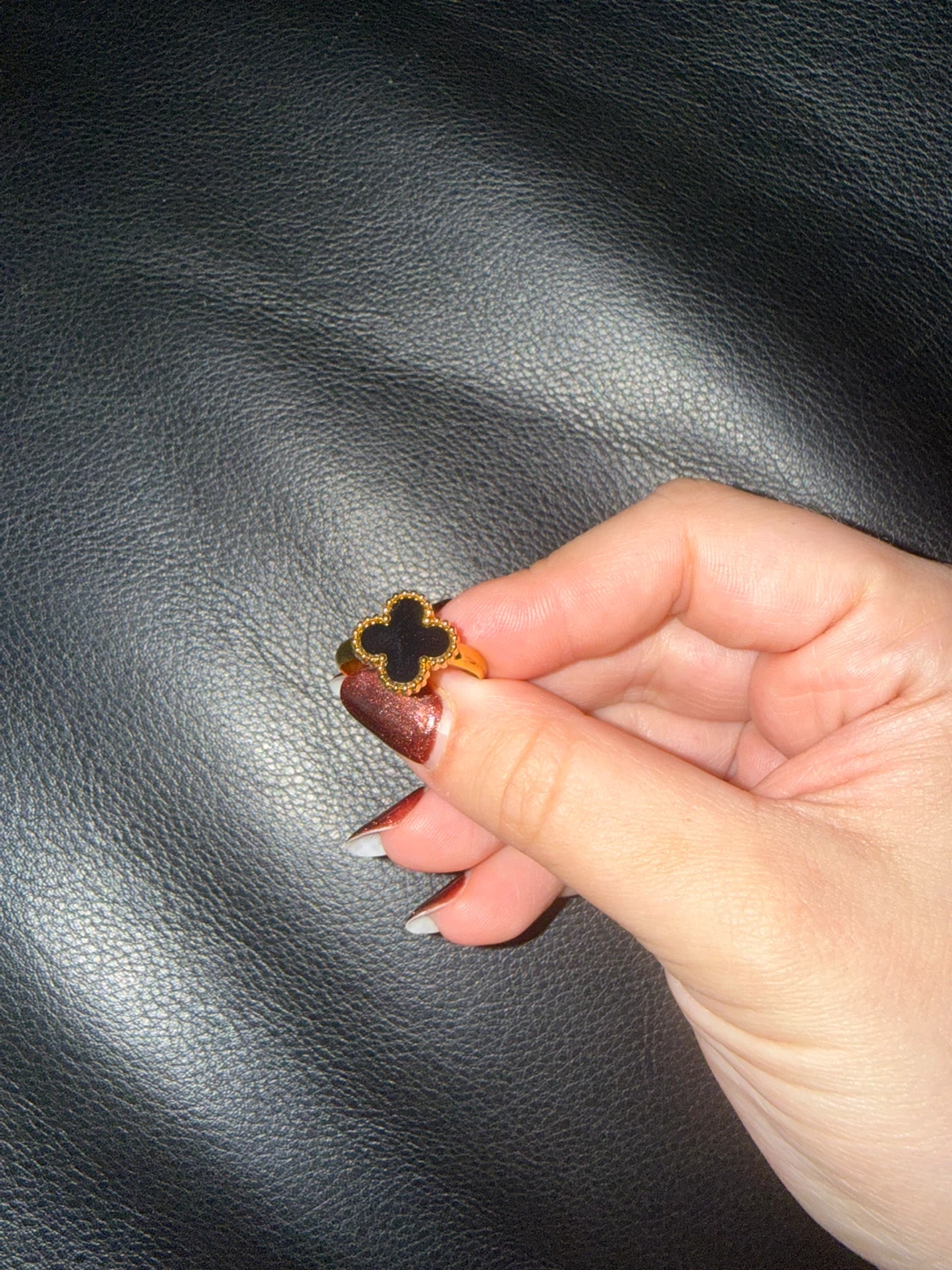 Gold Clover Bracelet and Ring Set - photo 4