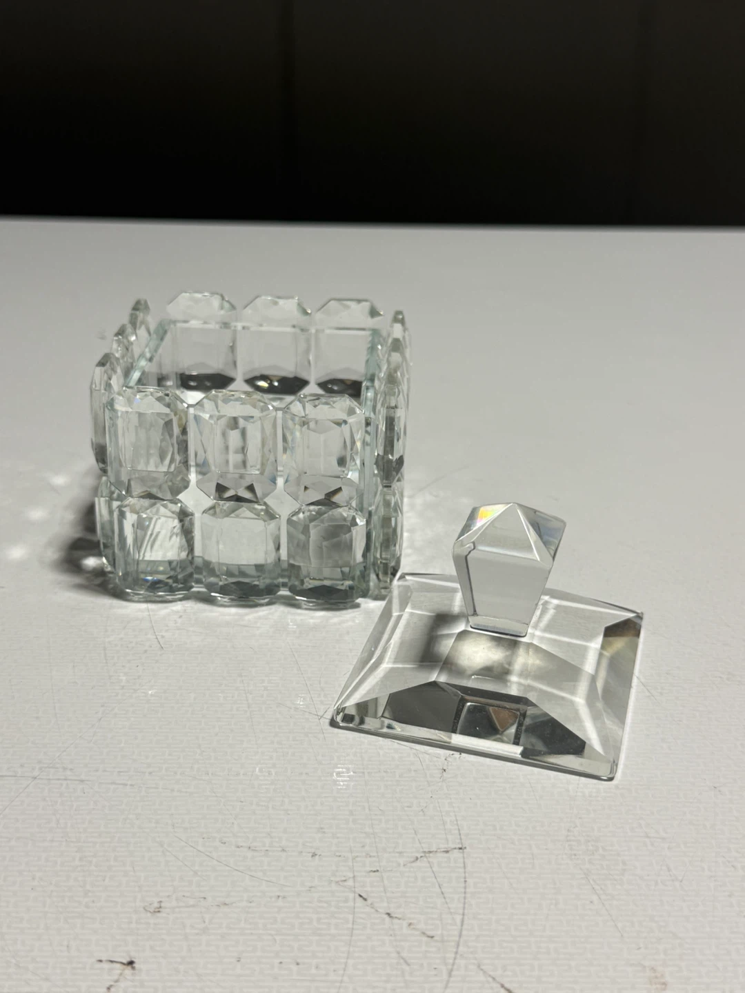 Crystal Trinket Box with Lid – Glass Jewelry Box - photo 2