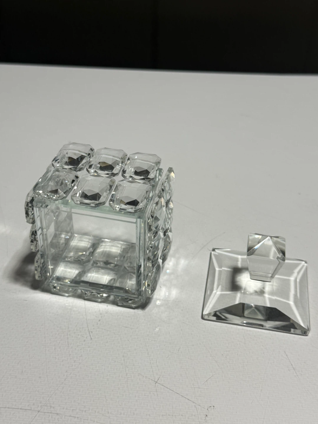 Crystal Trinket Box with Lid – Glass Jewelry Box - photo 3