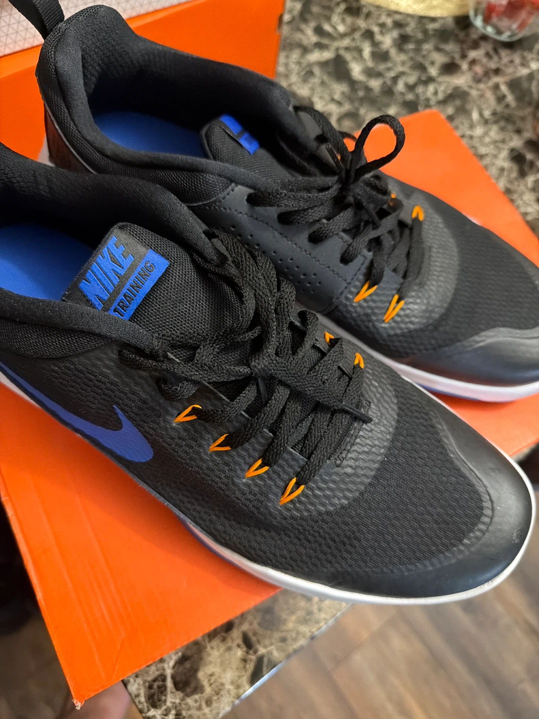 Nike Training Shoes Black Blue Orange Men's Size 11