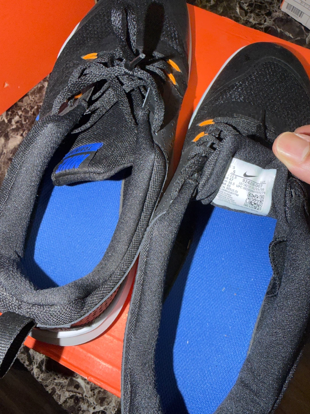 Nike Training Shoes Black Blue Orange Men's Size 11 - photo 2