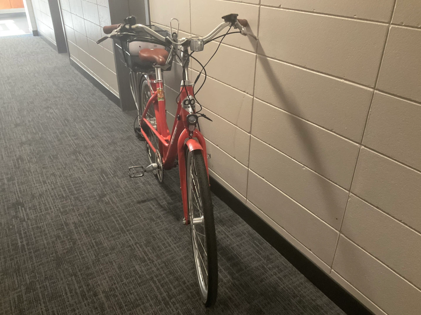 Red United Electric Bike with Basket
